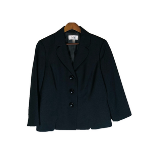 LeSuit Black Women’s Blazer. 3/4 Sleeves. Size 10